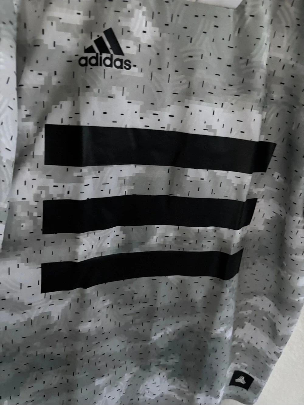 adidas Men’s White & Black Graphic Soccer Jersey